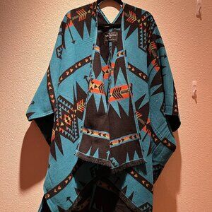 Grey Wolf Fabric Poncho